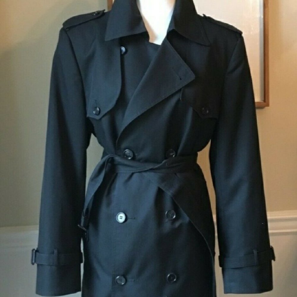 Christian Dior trench coat black men women lining